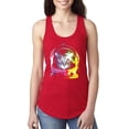 thumbnail image 1 of MmF - Women's Racerback Tank Top, up to Women Size 2XL - Space Cat, 1 of 5