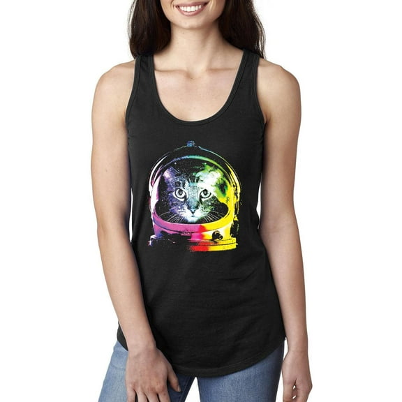 MmF - Women's Racerback Tank Top, up to Women Size 2XL - Space Cat