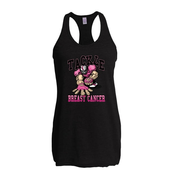 MmF - Women's Racerback Tank Top, up to Women Size 2XL - Tackle Breast Cancer