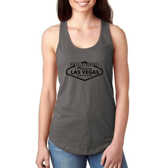 MmF - Women's Racerback Tank Top, up to Women Size 2XL - Welcome to Las Vegas Nevada