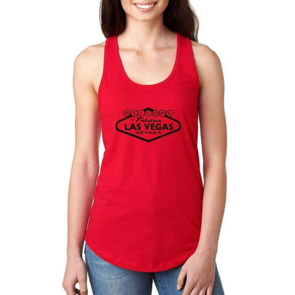MmF - Women's Racerback Tank Top, up to Women Size 2XL - Welcome to Las Vegas Nevada