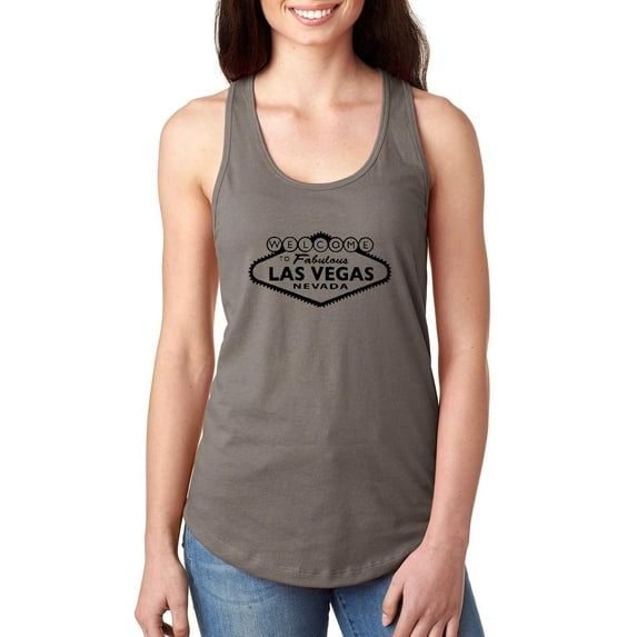 MmF - Women's Racerback Tank Top, up to Women Size 2XL - Welcome to Las Vegas Nevada