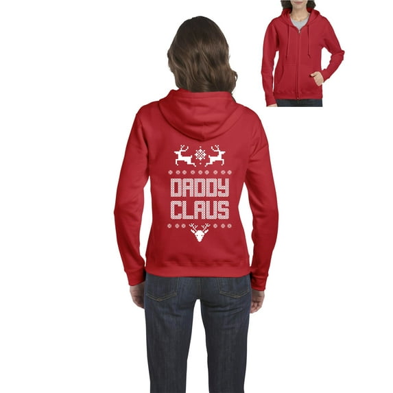 MmF - Women's Sweatshirt Full-Zip Pullover - Christmas Santa Claus Daddy