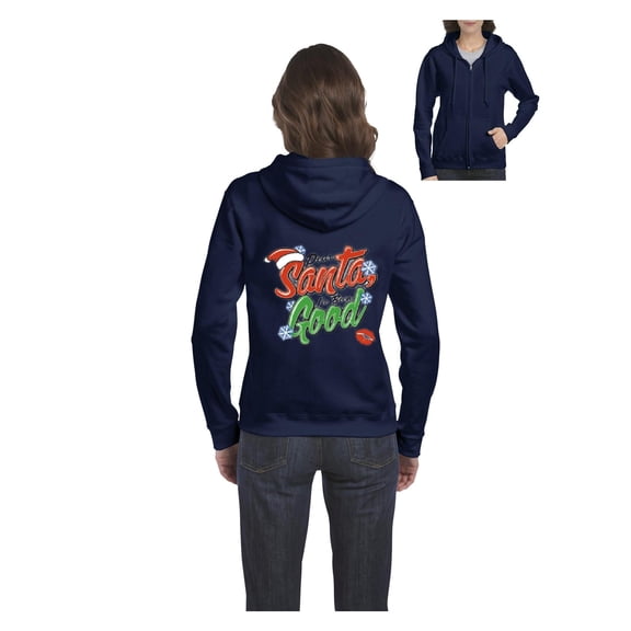 MmF - Women's Sweatshirt Full-Zip Pullover - DEAR SANTA I'VE BEEN GOOD
