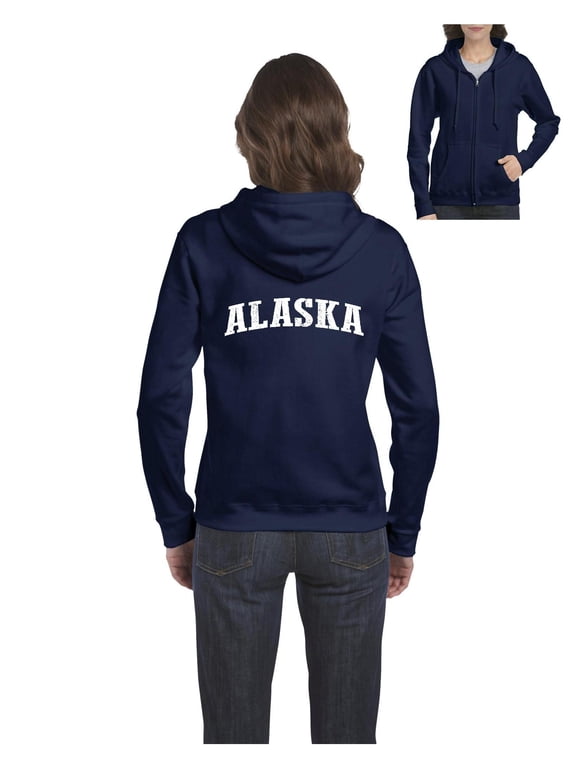 MmF - Women's Sweatshirt Full-Zip Pullover, up to Women Size 3XL - Alaska