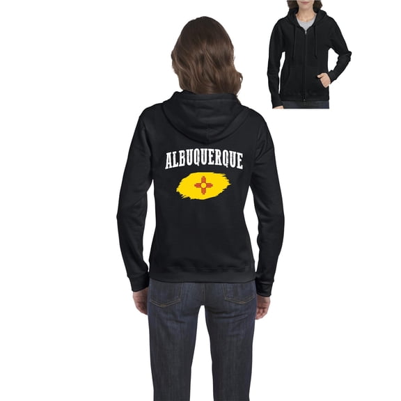 MmF - Women's Sweatshirt Full-Zip Pullover, up to Women Size 3XL - Albuquerque