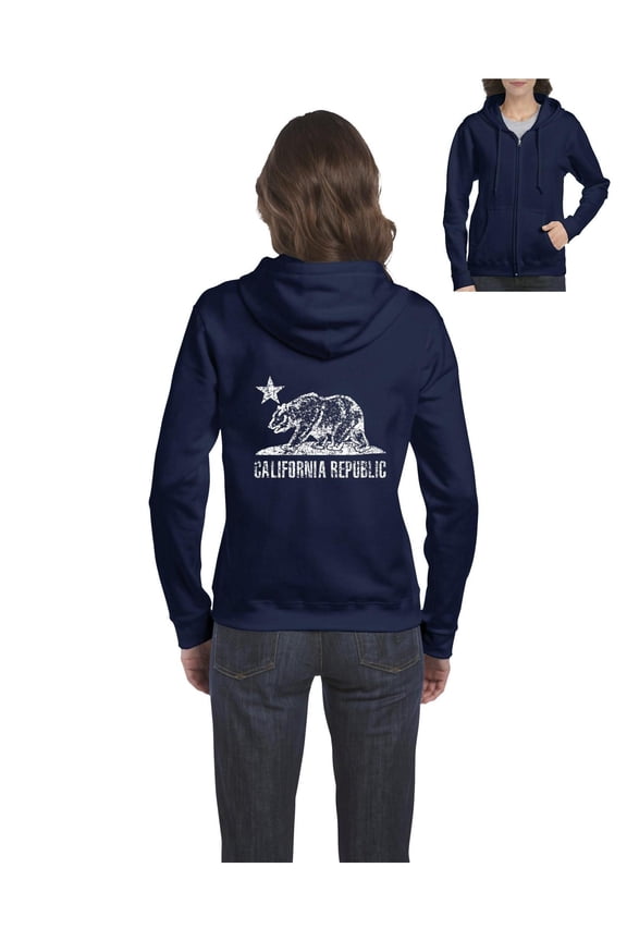 MmF - Women's Sweatshirt Full-Zip Pullover, up to Women Size 3XL - California Bear
