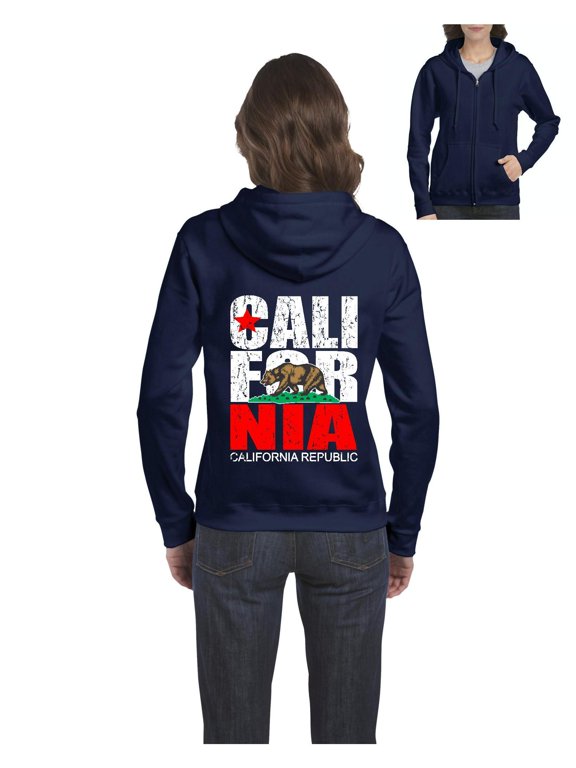 MmF - Women's Sweatshirt Full-Zip Pullover, up to Women Size 3XL - California Cali