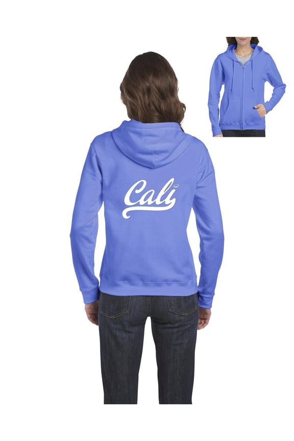 MmF - Women's Sweatshirt Full-Zip Pullover, up to Women Size 3XL - California Cali