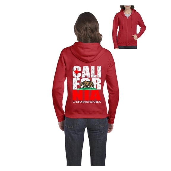 MmF - Women's Sweatshirt Full-Zip Pullover, up to Women Size 3XL - California Cali