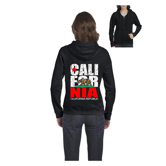 MmF - Women's Sweatshirt Full-Zip Pullover, up to Women Size 3XL - California Cali