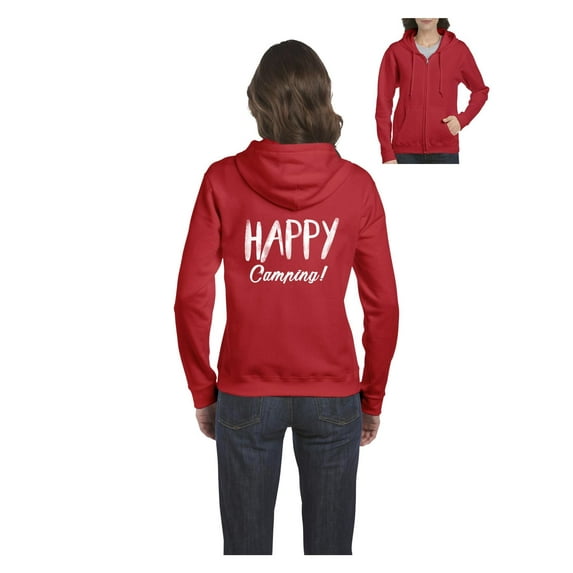 MmF - Women's Sweatshirt Full-Zip Pullover, up to Women Size 3XL - Camping