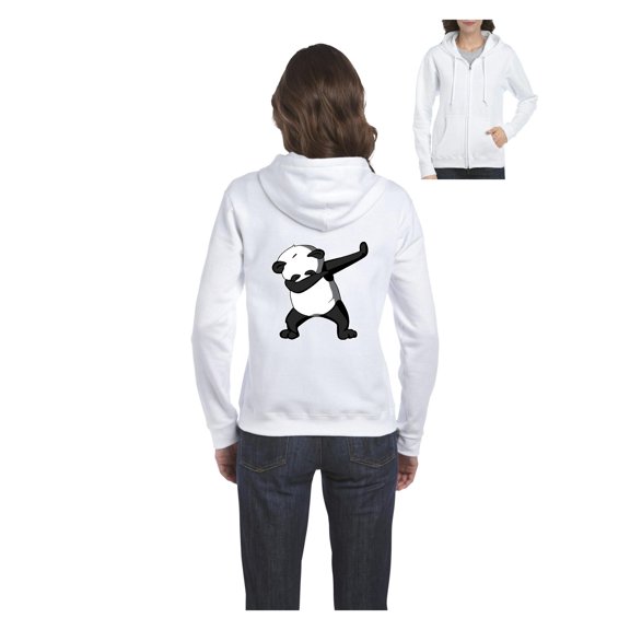 MmF - Women's Sweatshirt Full-Zip Pullover, up to Women Size 3XL - Dancing Panda