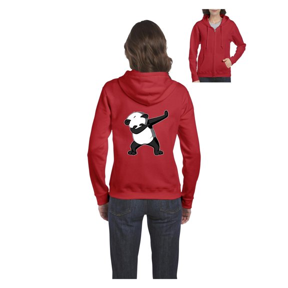 MmF - Women's Sweatshirt Full-Zip Pullover, up to Women Size 3XL - Dancing Panda