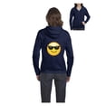 thumbnail image 1 of MmF - Women's Sweatshirt Full-Zip Pullover, up to Women Size 3XL - Emoji with Sunglasses, 1 of 5