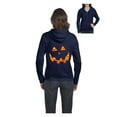 thumbnail image 1 of MmF - Women's Sweatshirt Full-Zip Pullover, up to Women Size 3XL - Halloween Costume Pumpkin Face, 1 of 5