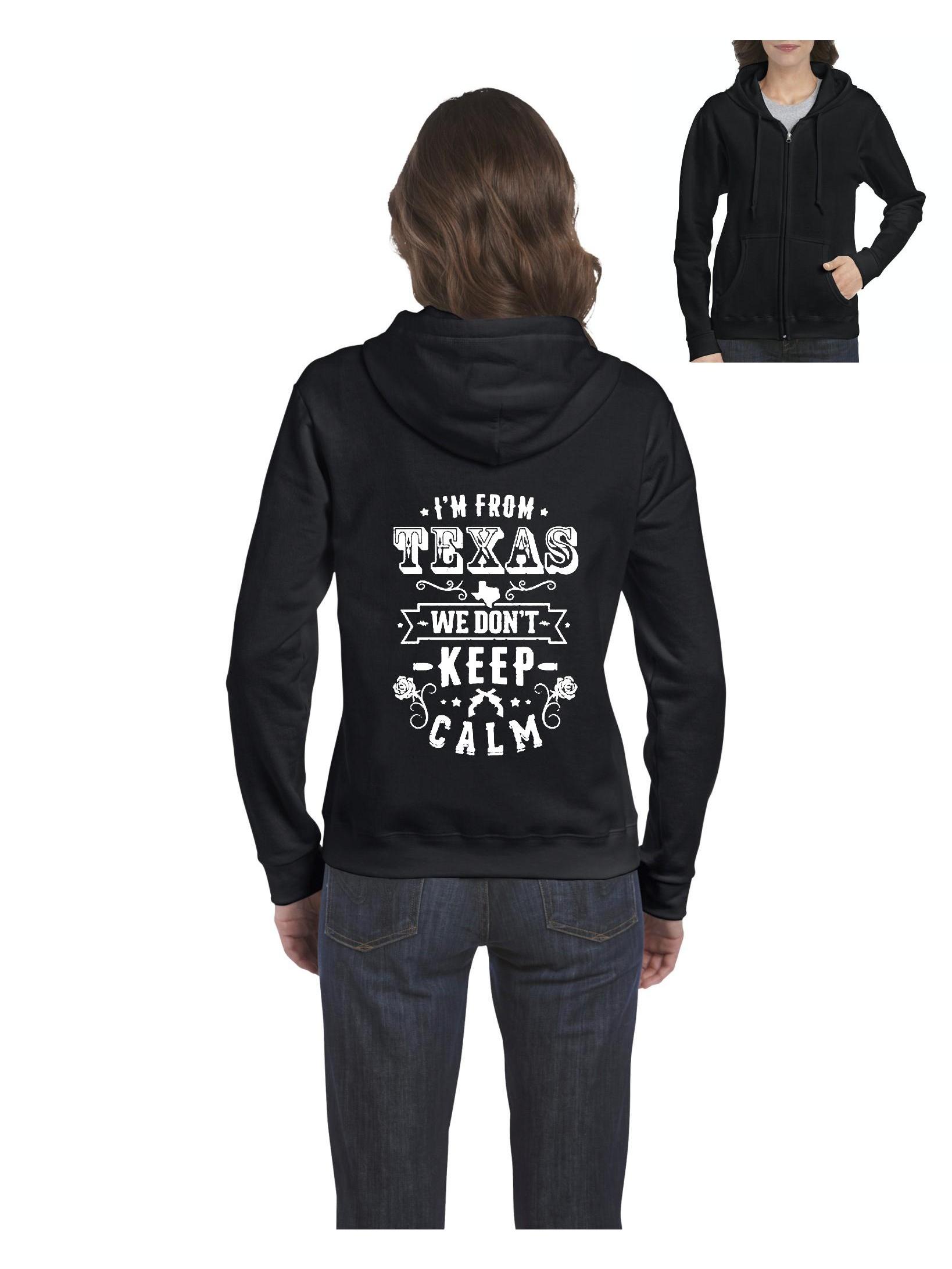 MmF - Women's Sweatshirt Full-Zip Pullover, up to Women Size 3XL - I am From Texas TX Texas - image 1 of 5