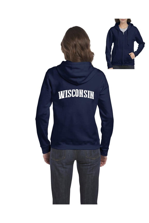 Women's Sweatshirt Full-Zip Pullover - Milwaukee Wisconsin