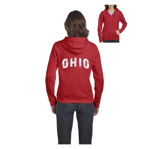 MmF - Women's Sweatshirt Full-Zip Pullover, up to Women Size 3XL - Ohio