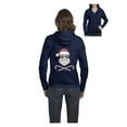 thumbnail image 1 of MmF - Women's Sweatshirt Full-Zip Pullover, up to Women Size 3XL - Santa Skull, 1 of 5