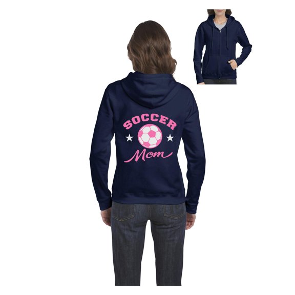 MmF - Women's Sweatshirt Full-Zip Pullover, up to Women Size 3XL - Soccer Mom