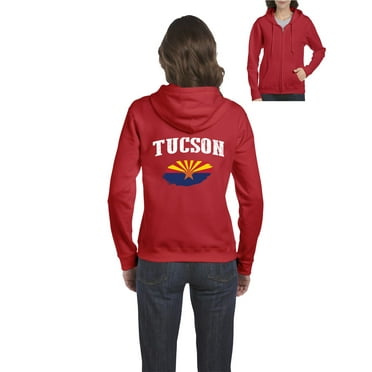 MmF - Women's Sweatshirt Full-Zip Pullover, up to Women Size 3XL - Tucson Arizona Flag