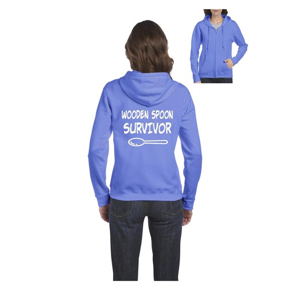 MmF - Women's Sweatshirt Full-Zip Pullover, up to Women Size 3XL - Wooden Spoon Survivor