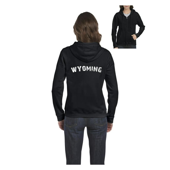 MmF - Women's Sweatshirt Full-Zip Pullover, up to Women Size 3XL - Wyoming