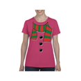 thumbnail image 1 of Artix - Women's T-Shirt Short Sleeve - Christmas Snowman Scarf, 1 of 5