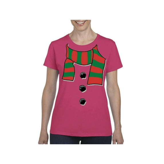 Artix - Women's T-Shirt Short Sleeve - Christmas Snowman Scarf