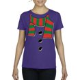thumbnail image 1 of Artix - Women's T-Shirt Short Sleeve - Christmas Snowman Scarf, 1 of 5