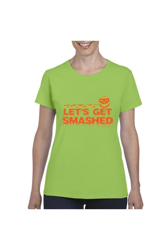 MmF - Women's T-Shirt Short Sleeve - Halloween Let`s Get Smashed
