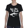 thumbnail image 1 of MmF - Women's T-Shirt Short Sleeve - Halloween Love Her to Death Matching Halloween Couple, 1 of 5