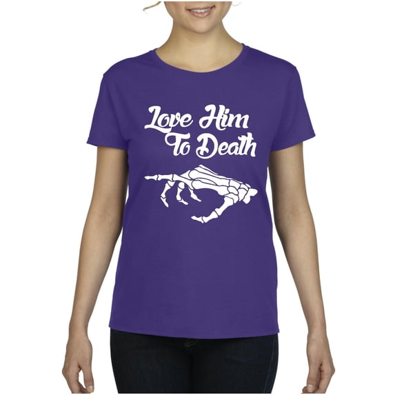 MmF - Women's T-Shirt Short Sleeve - Halloween Love Him To Death Matching Halloween Couple