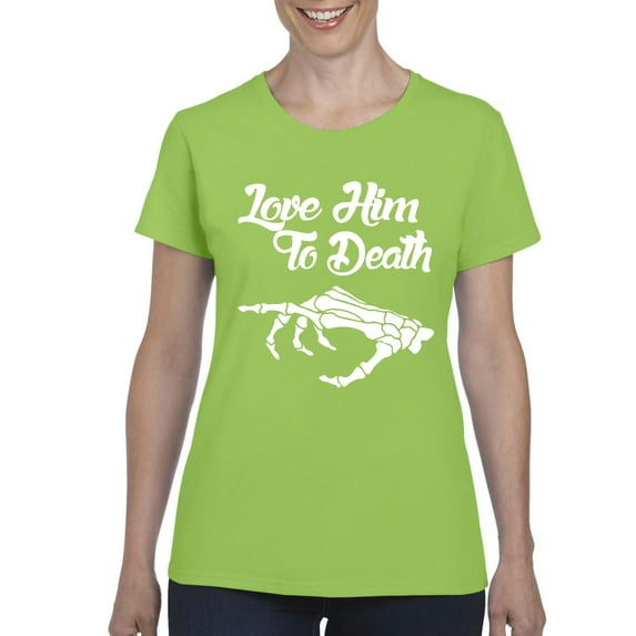 MmF - Women's T-Shirt Short Sleeve - Halloween Love Him To Death Matching Halloween Couple