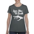 thumbnail image 1 of MmF - Women's T-Shirt Short Sleeve - Halloween Love Him To Death Matching Halloween Couple, 1 of 5