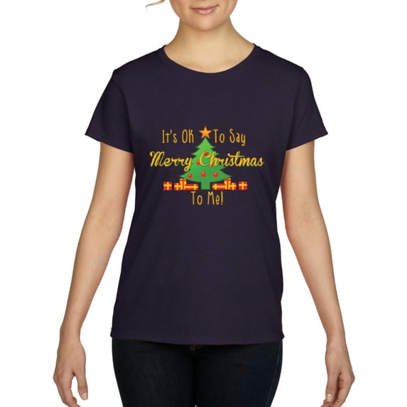 MmF - Women's T-Shirt Short Sleeve - It is OK to Say Merry Xmas To Me