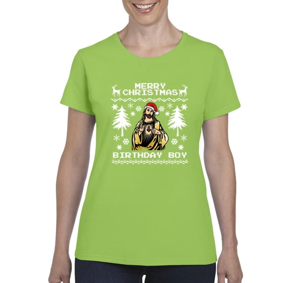 MmF - Women's T-Shirt Short Sleeve - MERRY XMAS FROM JESUS