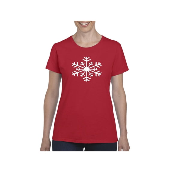 MmF - Women's T-Shirt Short Sleeve - Snowflake Christmas New Year