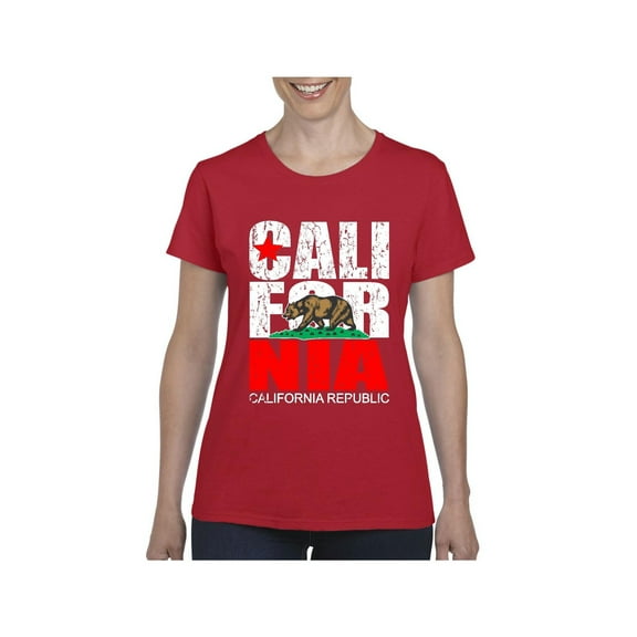 MmF - Women's T-Shirt Short Sleeve, up to Women Size 3XL - California Cali
