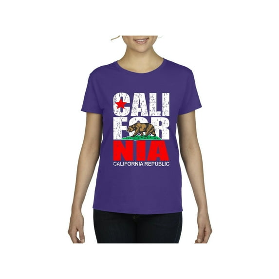 MmF - Women's T-Shirt Short Sleeve, up to Women Size 3XL - California Cali