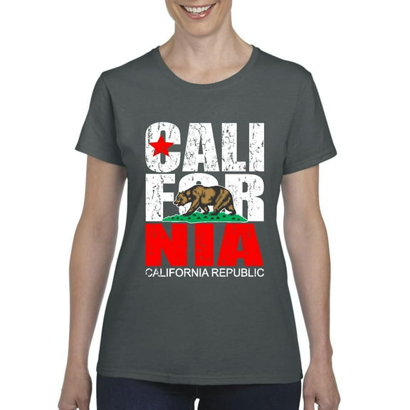 MmF - Women's T-Shirt Short Sleeve, up to Women Size 3XL - California Cali