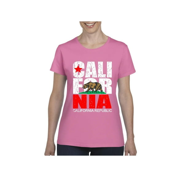 MmF - Women's T-Shirt Short Sleeve, up to Women Size 3XL - California Cali