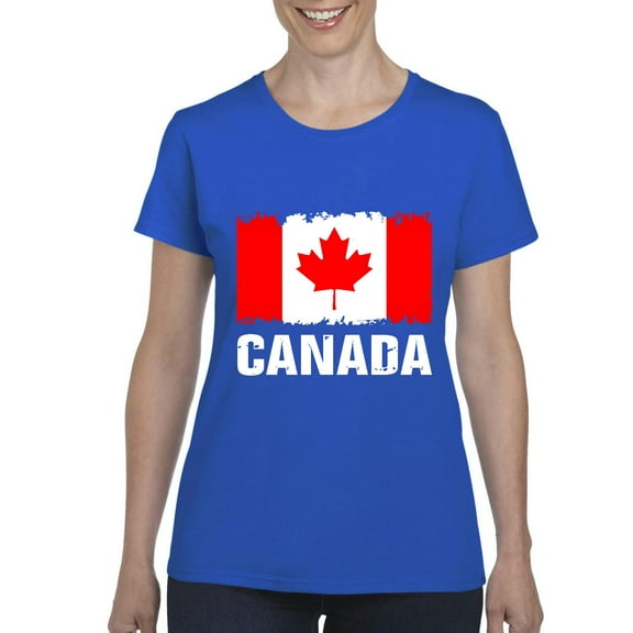 MmF - Women's T-Shirt Short Sleeve, up to Women Size 3XL - Canada Flag