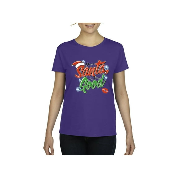 MmF - Women's T-Shirt Short Sleeve, up to Women Size 3XL - Christmas Dear Santa