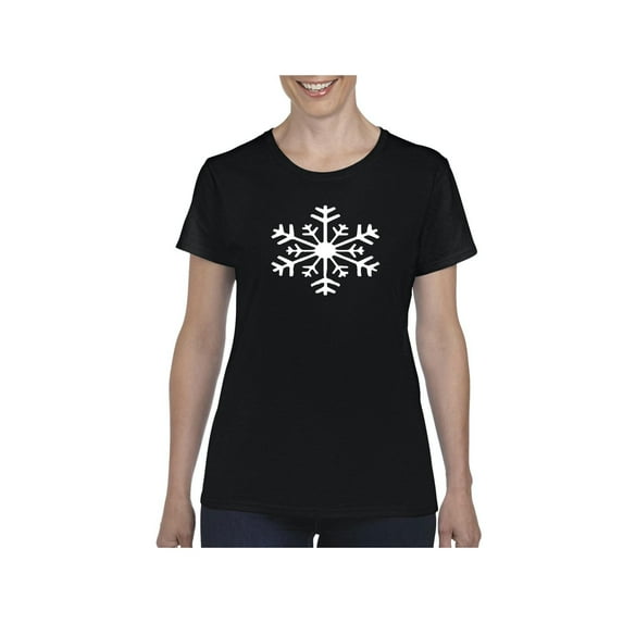MmF - Women's T-Shirt Short Sleeve, up to Women Size 3XL - Christmas Snowflake