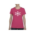 thumbnail image 1 of MmF - Women's T-Shirt Short Sleeve, up to Women Size 3XL - Christmas Snowflake, 1 of 5