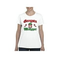 thumbnail image 1 of MmF - Women's T-Shirt Short Sleeve, up to Women Size 3XL - Christmas Wrapper, 1 of 5