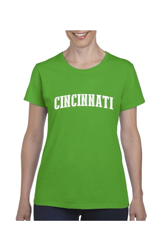 MmF - Women's T-Shirt Short Sleeve, up to Women Size 3XL - Cincinnati