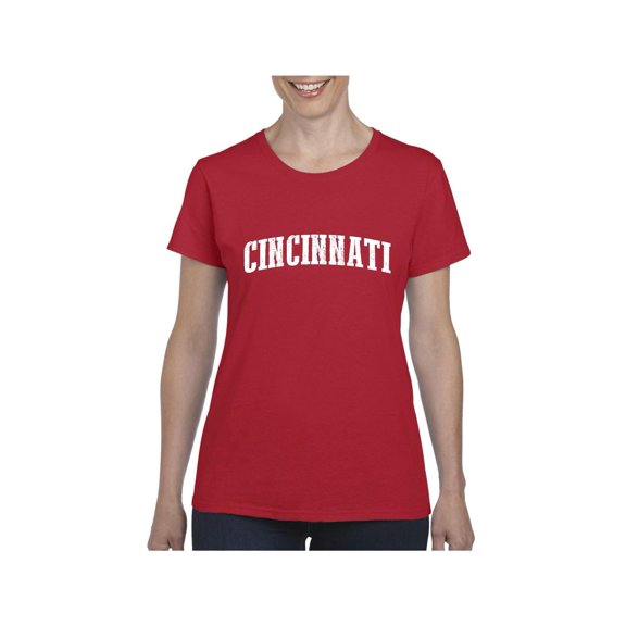 MmF - Women's T-Shirt Short Sleeve, up to Women Size 3XL - Cincinnati